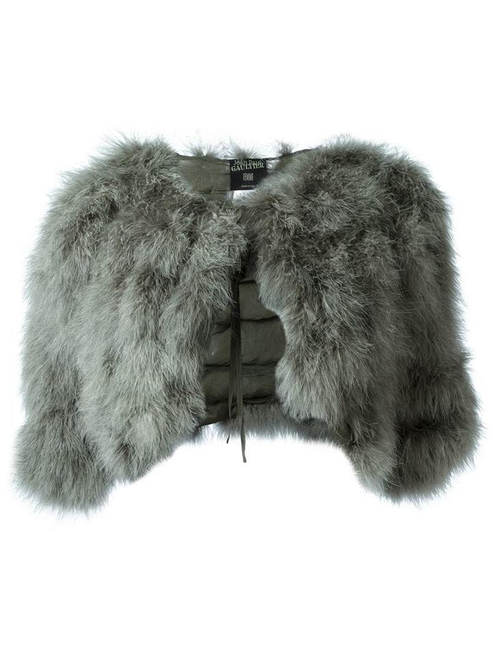Jean Paul Gaultier Pre-owned Marabou Shrug Jacket - Green