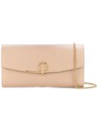 Salvatore Ferragamo - Gancio Clutch Bag - Women - Leather - One Size, Pink/purple, Leather