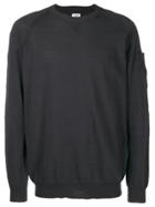Cp Company Logo Sleeve Sweater - Black