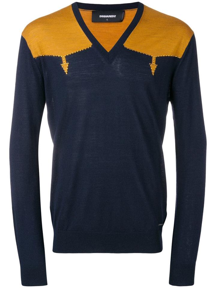 Dsquared2 Arrow Embellished Jumper - Blue