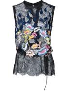 Yigal Azrouel Floral Embroidered Lace Top