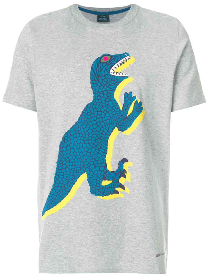 Ps By Paul Smith Dinosaur Print T-shirt - Grey