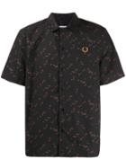 Fred Perry X Miles Kane Floral Shirt - Black
