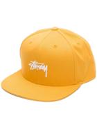 Stussy Logo Baseball Cap - Yellow