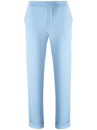 P.a.r.o.s.h. Slim Fitting Trouser With Turn-ups - Blue