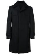 Fendi Lamb Fur Collar Coat, Men's, Size: 52, Black, Virgin Wool/polyamide/cashmere/cupro