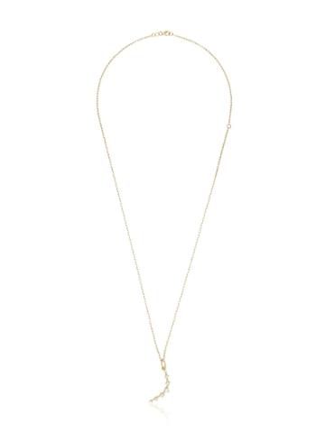 Jade Trau 18kt Gold Crescent Diamond Necklace