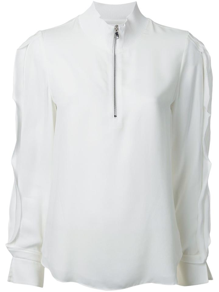 3.1 Phillip Lim High Collar Blouse - White