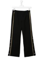 Young Versace Cornici Tape Joggers - Black