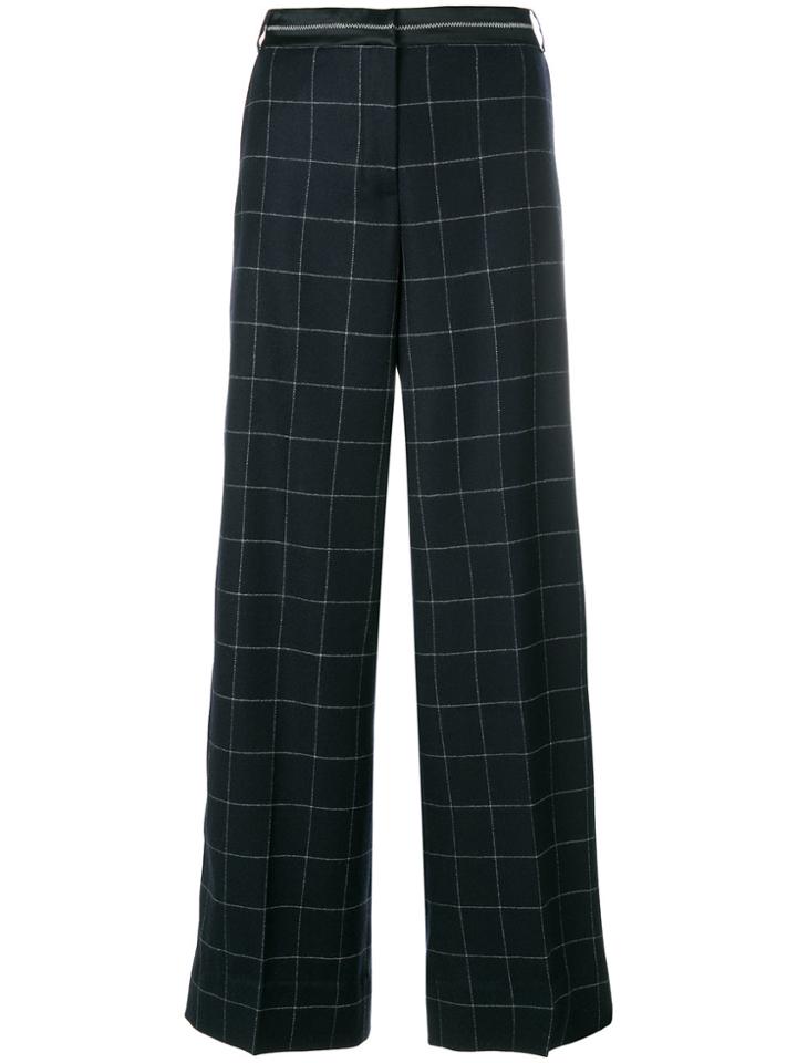 Elizabeth And James Woven Grid Palazzo Pants - Blue