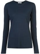 Adam Lippes Round Neck Long-sleeved Top - Blue