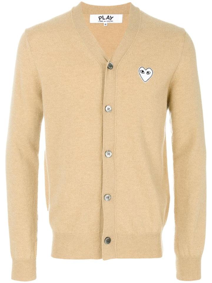 Comme Des Garçons Play V-neck Cardigan - Neutrals