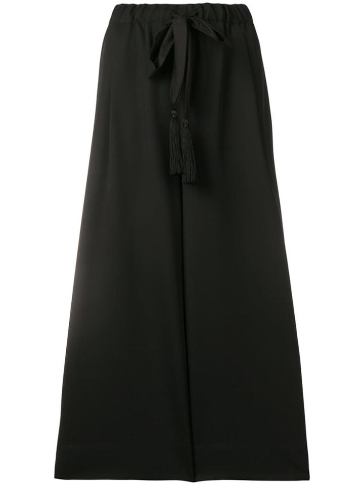 Forte Forte Wide Leg Cropped Trousers - Black