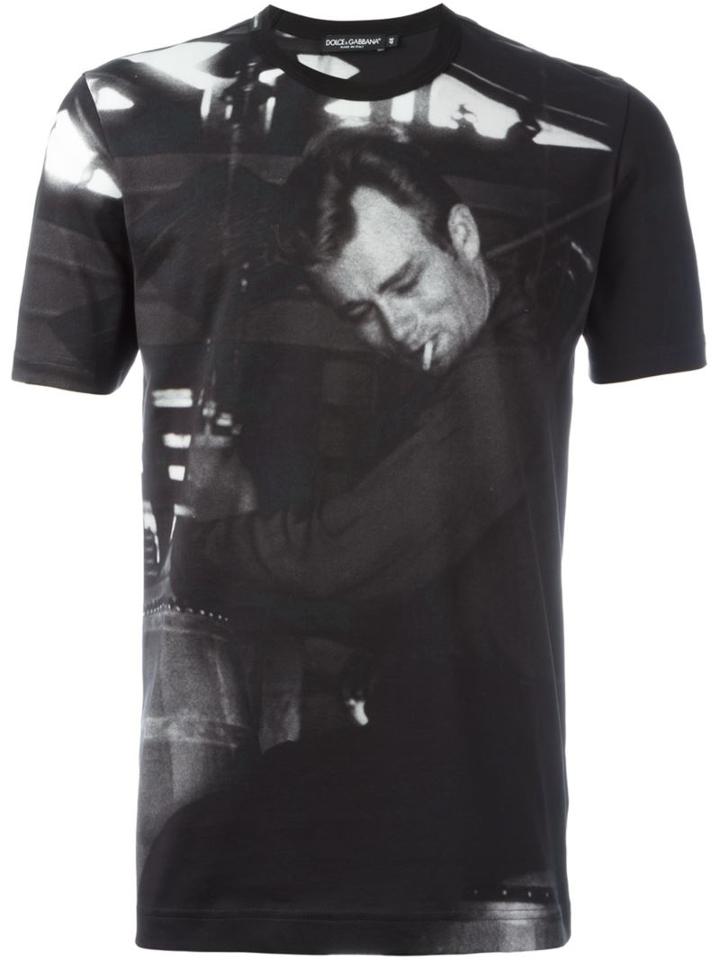 Dolce & Gabbana James Dean Print T-shirt, Men's, Size: 50, Black, Cotton