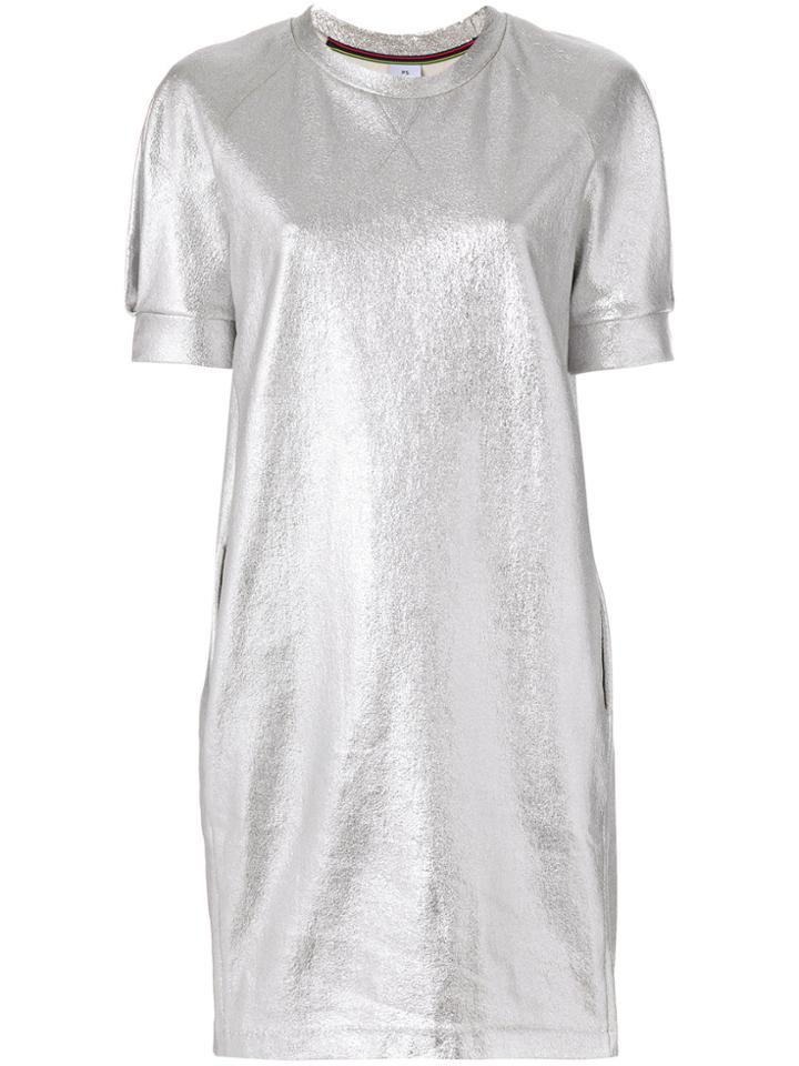 Ps By Paul Smith Boxy Shift Dress - Metallic
