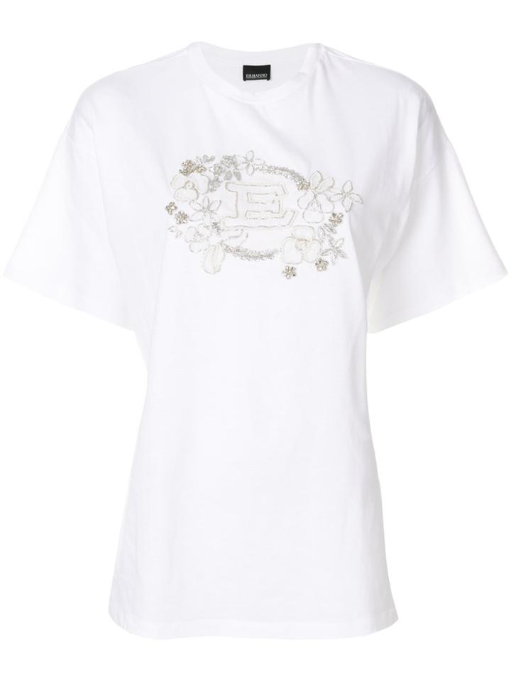 Ermanno Ermanno Appliqué Logo T-shirt - White