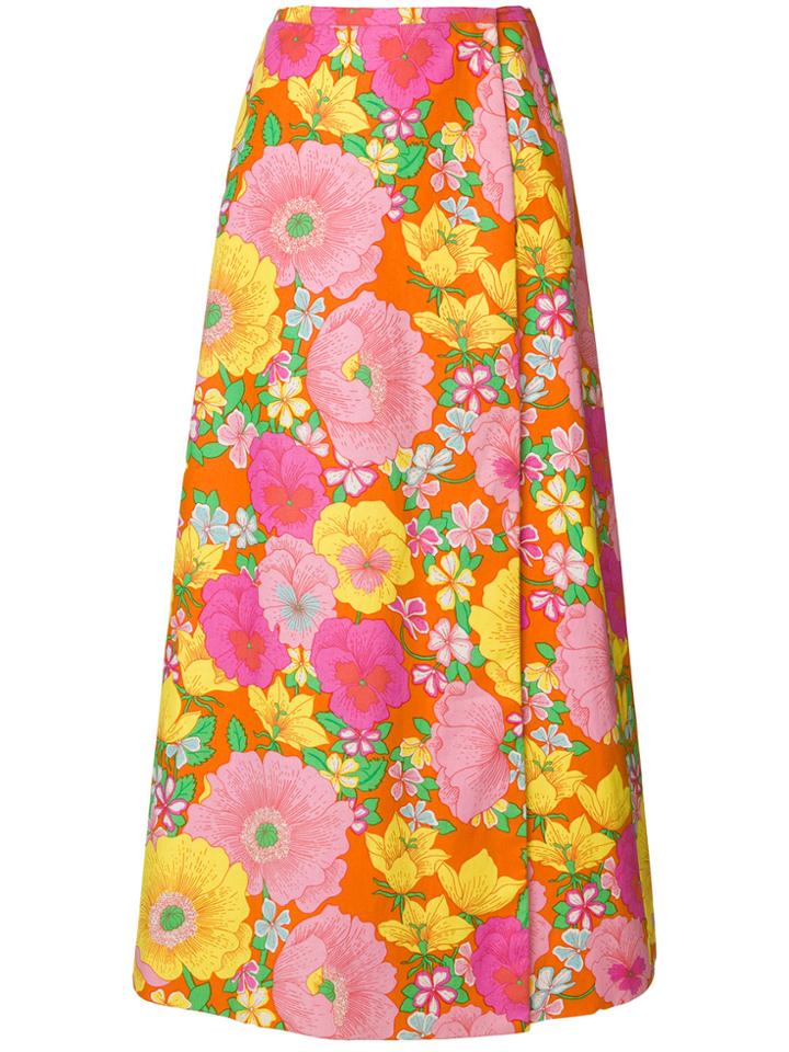 Great Unknown Vintage Floral Print Wrap Skirt - Multicolour
