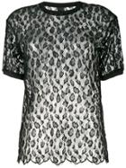 Pinko Fishnet Short Sleeved Blouse - Black