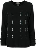 Suzusan Line Patterned Jumper - Black