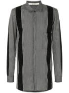 Damir Doma Panelled Striped Shirt - Black