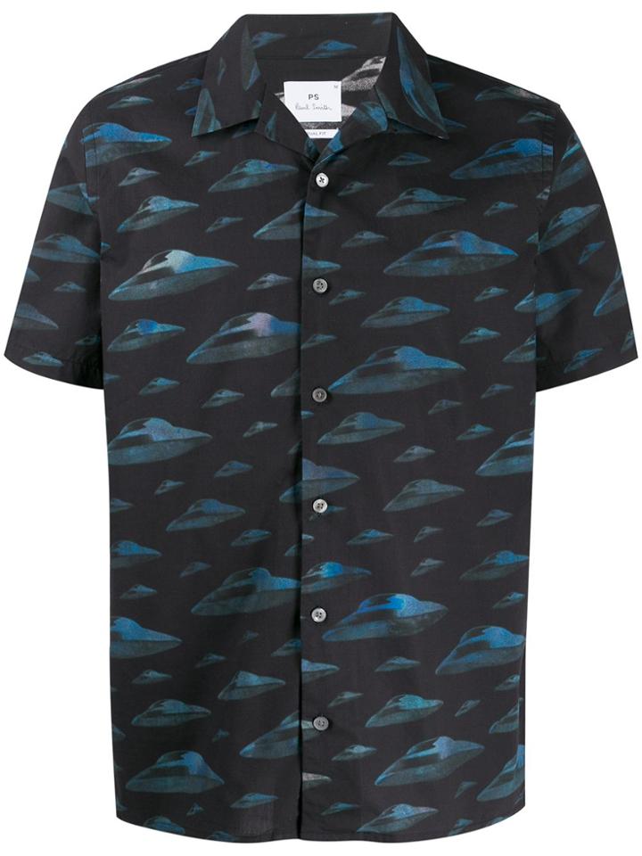 Ps Paul Smith Spaceship Graphic Shirt - Black