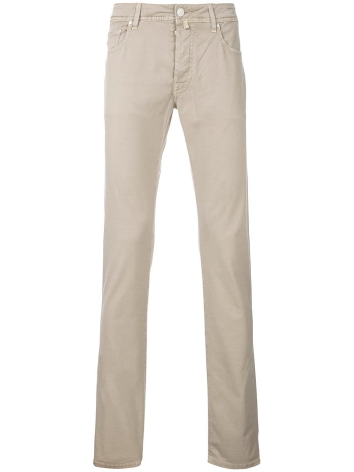 Jacob Cohen Slim Fit Comfort Trousers - Neutrals