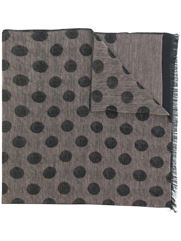 Manuel Ritz Polka Dot Scarf - Black