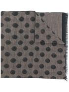 Manuel Ritz Polka Dot Scarf - Black