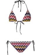 Missoni Zig Zag Knitted Bikini - Purple