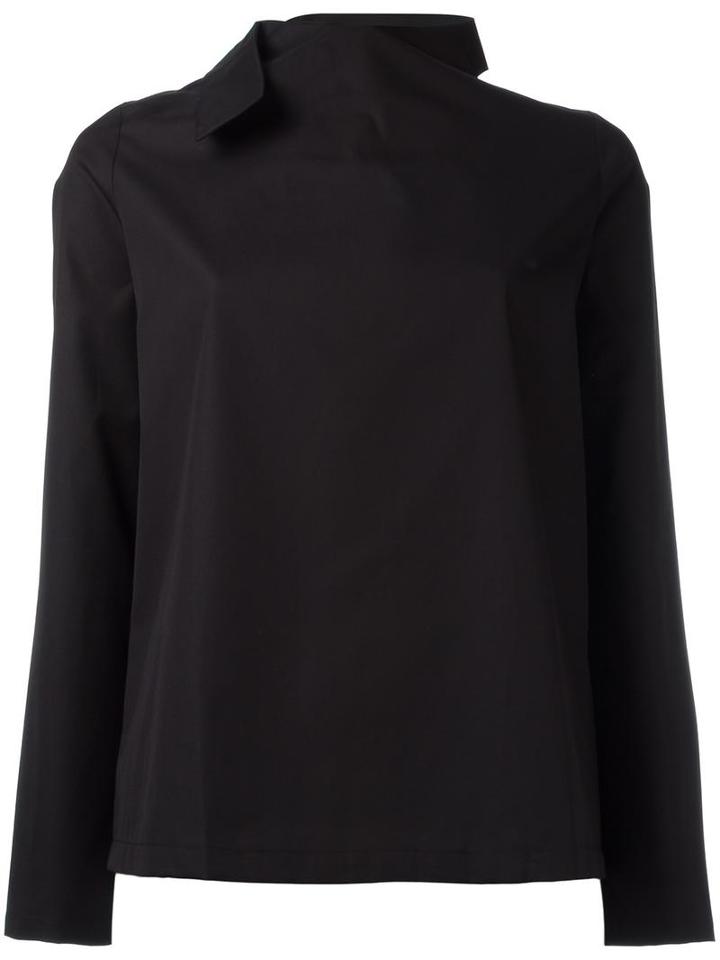 Each X Other Drape Neck Top, Women's, Size: Medium, Black, Cotton