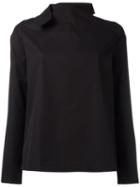 Each X Other Drape Neck Top, Women's, Size: Medium, Black, Cotton