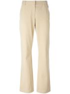 Prada Vintage Bootcut Trousers, Women's, Size: 40, Nude/neutrals