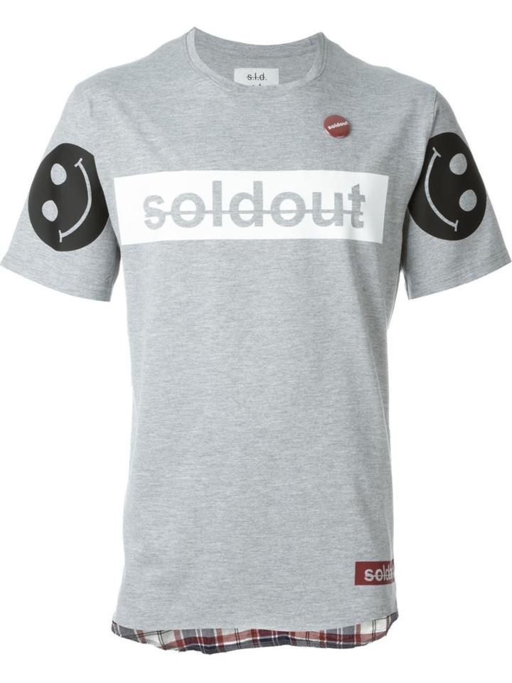 Sold Out Frvr Logo Print T-shirt, Men's, Size: L, Grey, Cotton