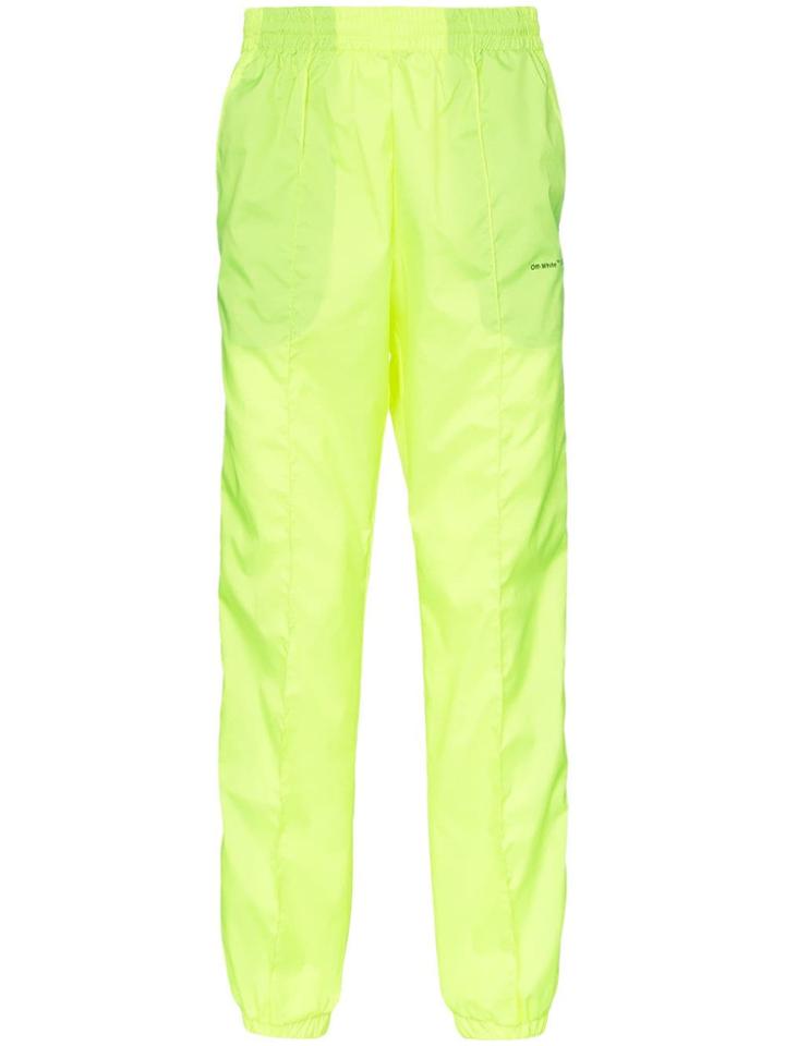Off-white Logo Stripe Track Trousers - Yellow