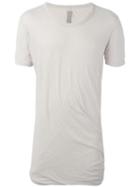 Rick Owens Ruched T-shirt, Men's, Size: Large, Grey, Cotton