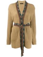 Etro Ribbed Knit Cardigan - Neutrals