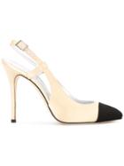 Alessandra Rich Pointed Stiletto Pumps - Neutrals