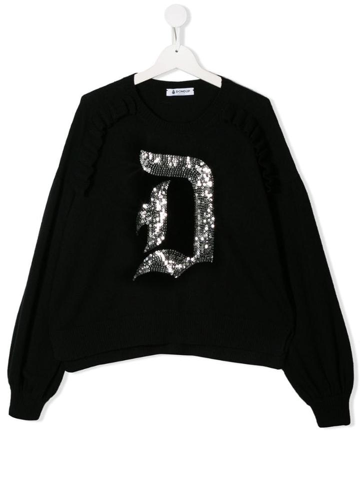 Dondup Kids Embellished Logo Sweater - Black