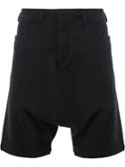 Label Under Construction Drop-crotch Shorts - Black