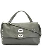 Zanellato - Studded Detailing Tote - Women - Calf Leather - One Size, Grey, Calf Leather