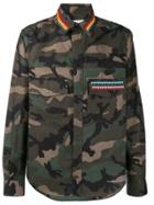 Valentino Embroidered Camouflage Shirt - Brown