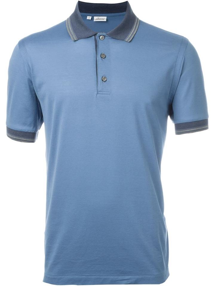 Brioni Contrast Collar Polo Shirt