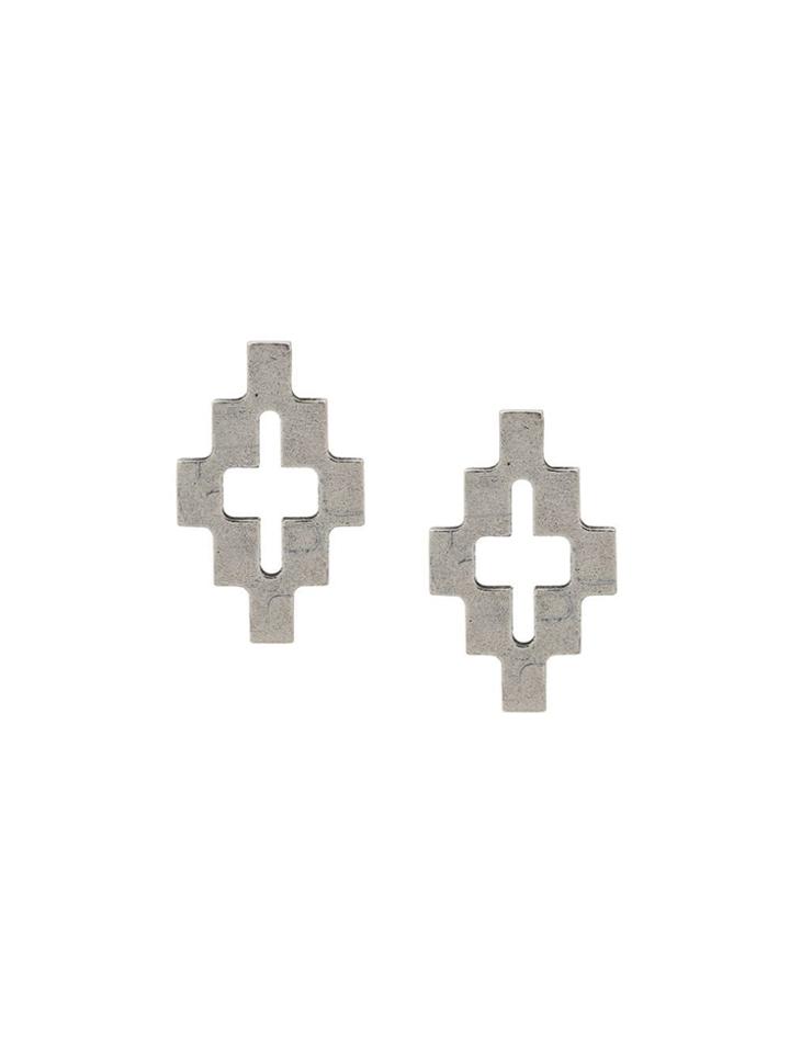 Marcelo Burlon County Of Milan Cross Stud Earrings - Silver