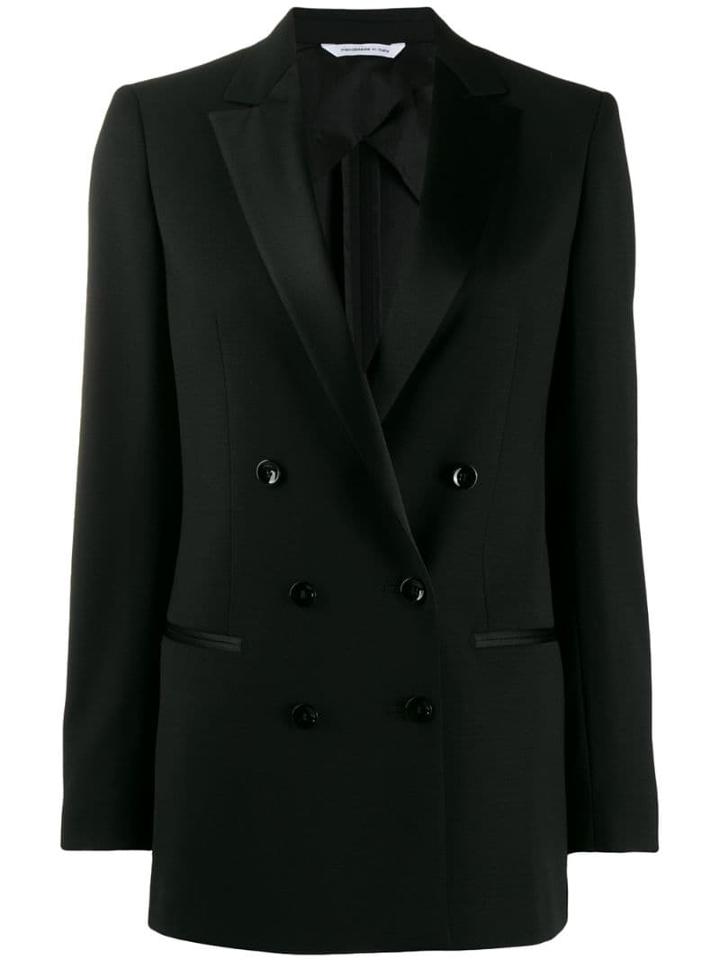 Tonello Slim-fit Double-breasted Blazer - Black