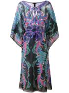 Roberto Cavalli - Abstract Print Semi-sheer Dress - Women - Silk/cotton - L, Silk/cotton