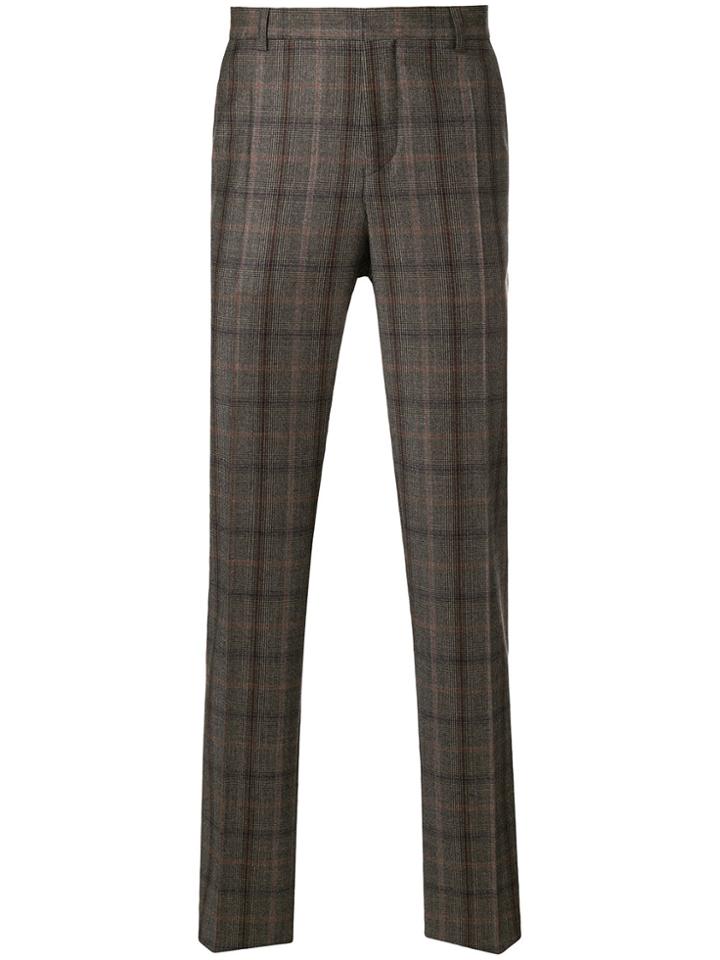 Walter Van Beirendonck Checked Trousers - Brown