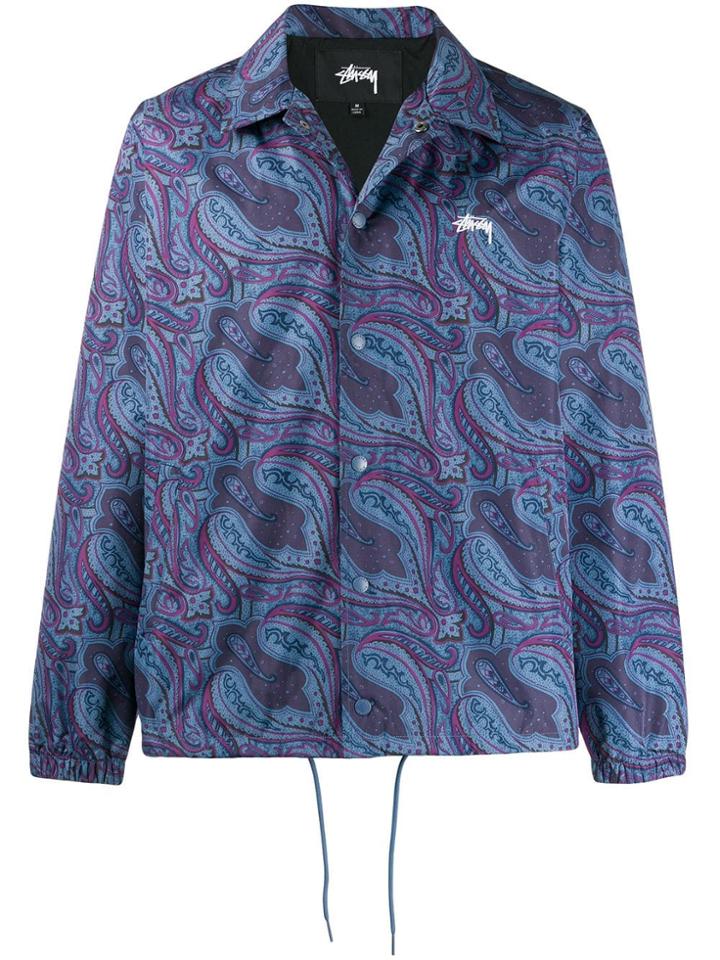 Stussy Paisley Bomber Jacket - Blue