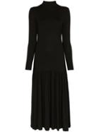 Ninety Percent Dropped Waist Midi Dress - Black