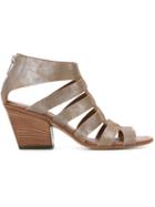 Pantanetti Strappy Chunky Heel Sandals, Women's, Size: 38.5, Brown, Calf Leather/leather