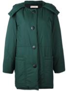 Marni Ticino Down Coat, Women's, Size: 42, Green, Polyamide/feather Down/polyester/polyurethane